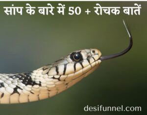50 + Intresting Facts About Snake In hindi & english | सांप के बारे में